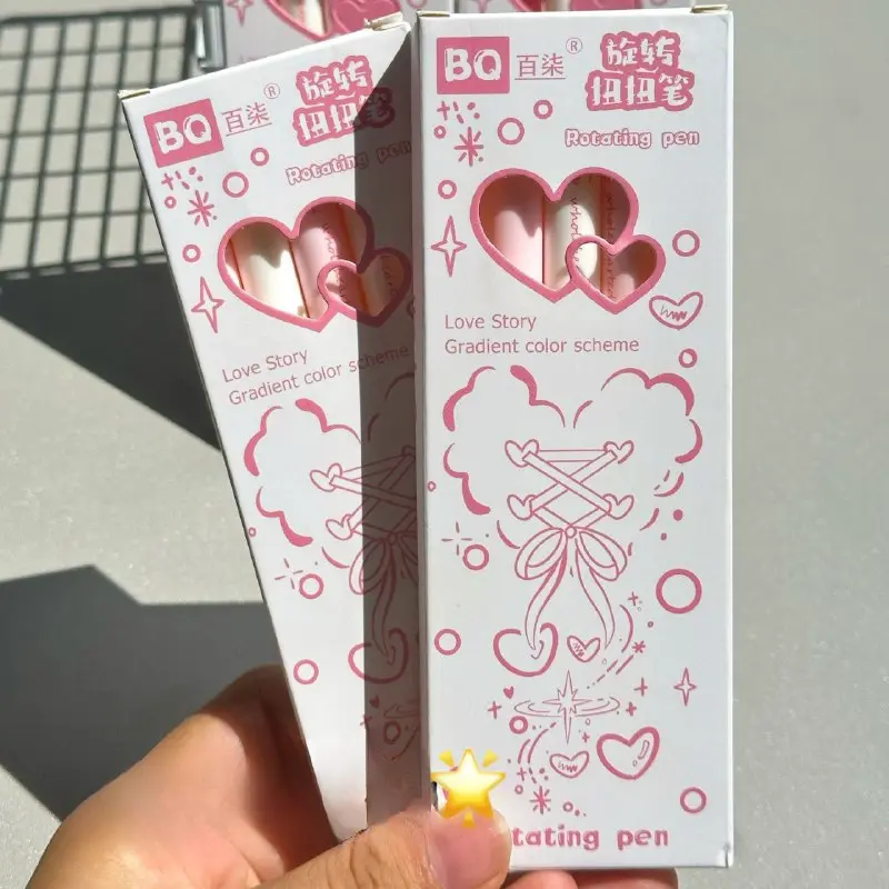 Caja de  4 Lápices Tinta Gel Corazón
