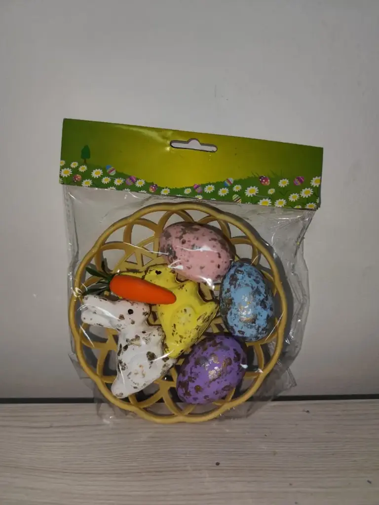 Set nido de pascua canasto + figuras