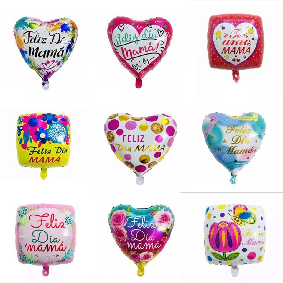 Packs 12 Globos Dia de la Madre Metalizados