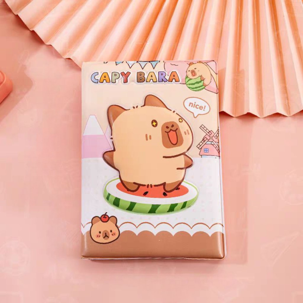 Libreta Adorable Capybara Apretable, 80 Hojas
