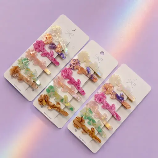 [EE25-2320] Set de 6 pinches flores 2320