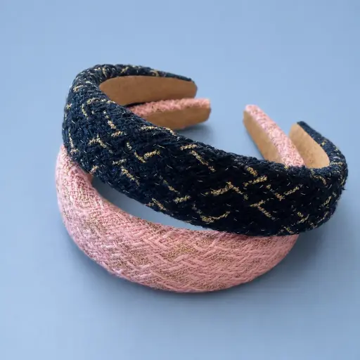 [EPT25-1630] Cintillo de Tweed con brillos 1630