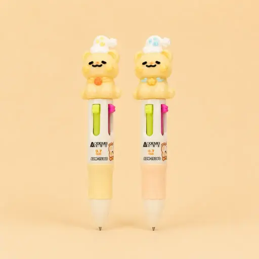 [EE26-1849] Mini Lápiz 4 Colores Osito Kawaii