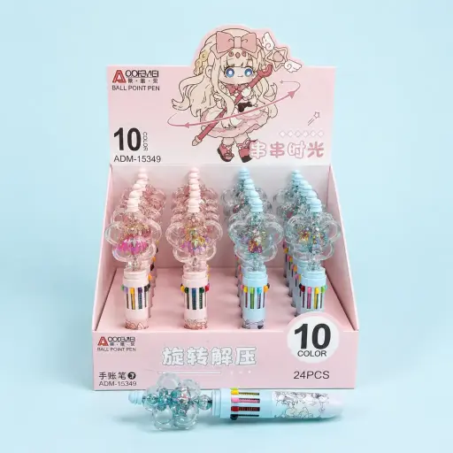 [EE26-1851] Lápiz 10 Colores Flor Kawaii