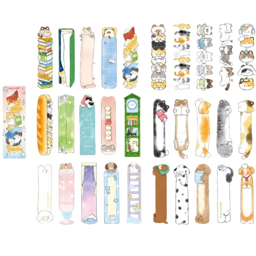 [EE26-51] Set de 30 Marcadores de Libros Perritos y Gatitos