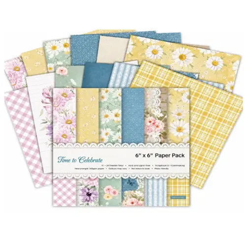 [EE26-218] Block de 24 Papeles Flores Vintage