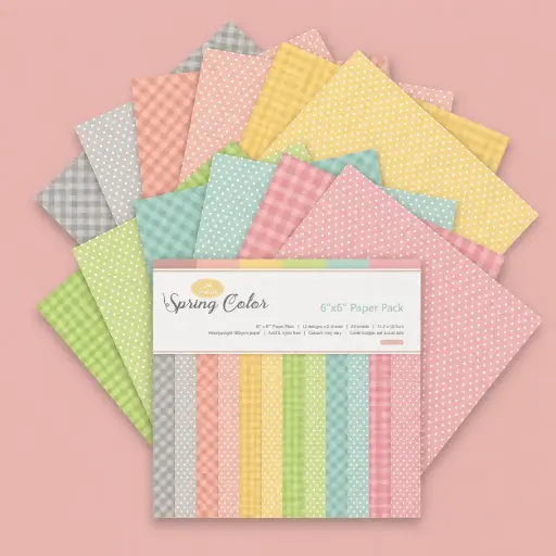 [EE26-222] Set de Papeles Decorativos Cuadritos y Lunares