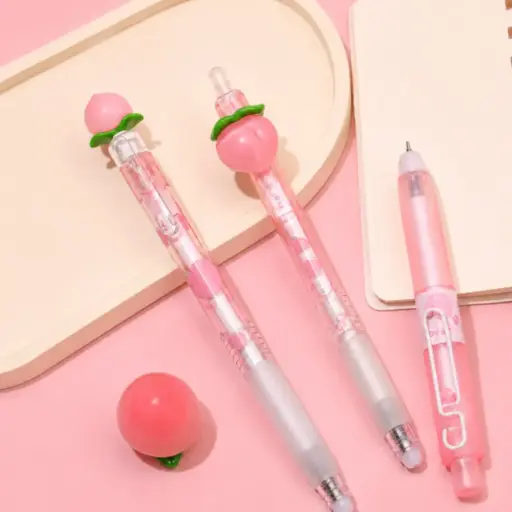 [EE26-729] Set de 3 Lápices Gel Borrables Diseño Durazno