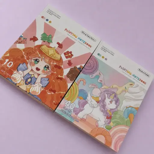 [EE26-1710] Libro de Pintura Acuarela Kawaii