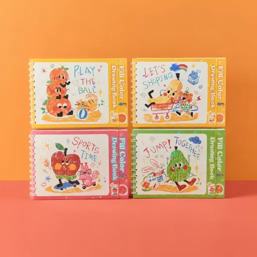 [EE26-2144] Libro para Colorear Frutitas Kawaii A5 