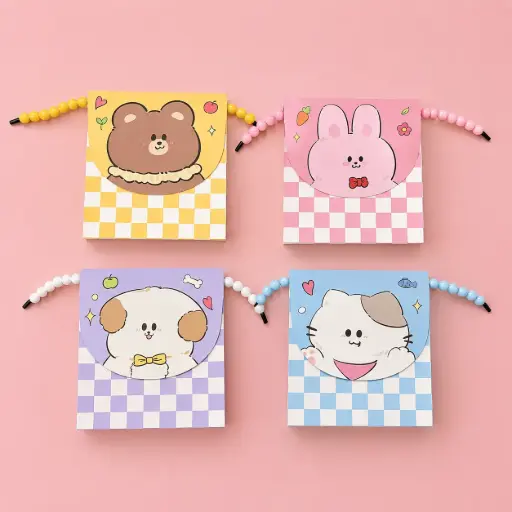 [EE26-2172] Bolsa de Regalo Animalitos Kawaii con Asa