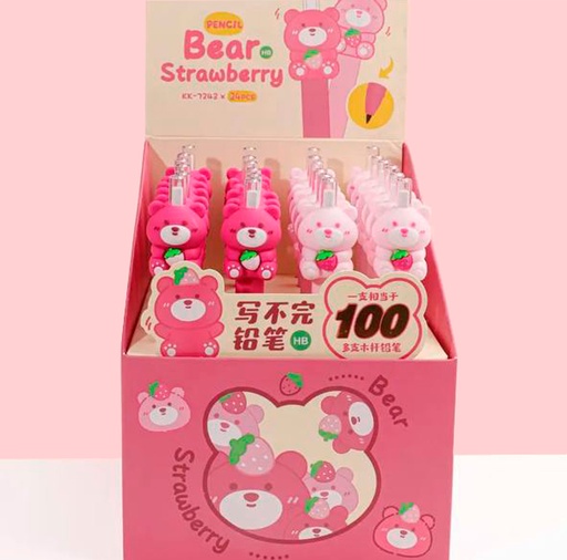 [EE23-1641] Lápiz retráctil Eterno Bear Strawberry 2 modelos