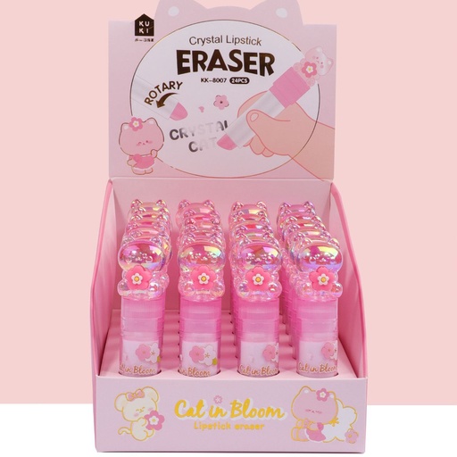 [EE24-695] Goma de Borrar Gatito Rosa, 4 Modelos Surtidos