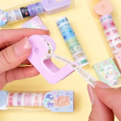 [EE22-1897] Rollos de Washi tape Con Dispensador 2,5 mts