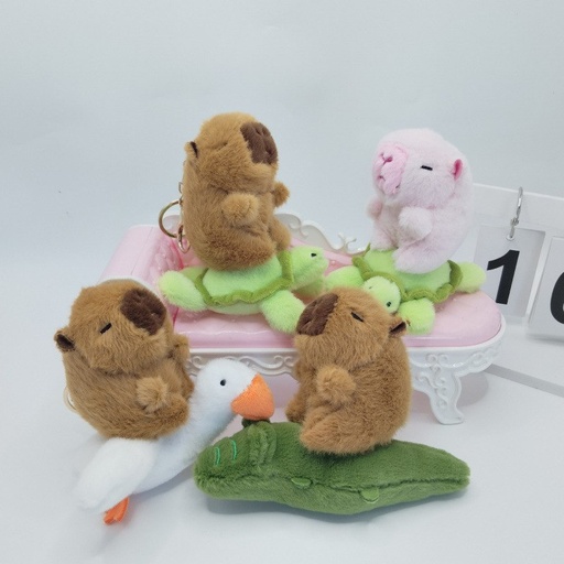 [CAR24-1688] Peluche Capybara Montable con Animales
