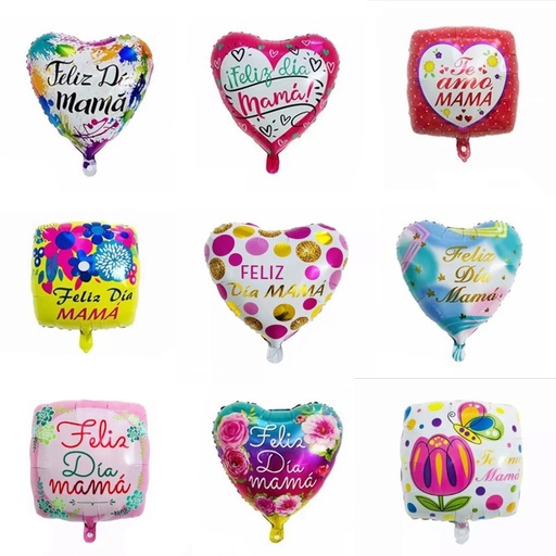 [EE211253] Packs 12 Globos Dia de la Madre Metalizados