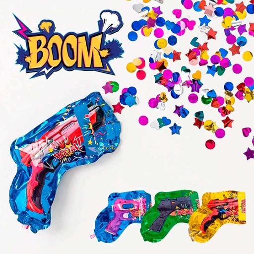 [EE22-1570B] 12 Lanza Confetis Inflable Multicolor Cotillón