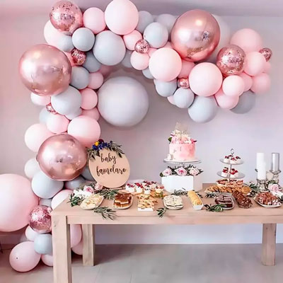 [EE21-1288] Arco con Globos Rosa 119 piezas - Kit de Globos