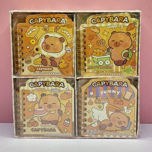 [CAR24-914] Libreta con Destello de Capybara, 60 Página