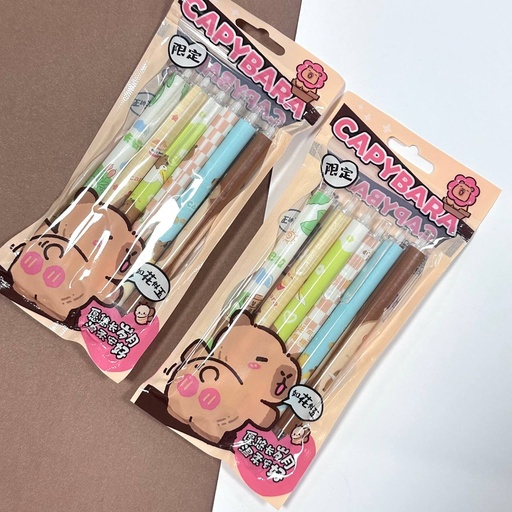[EE24-2359] Bolsa de Lápices kawaii 6PCS capybara