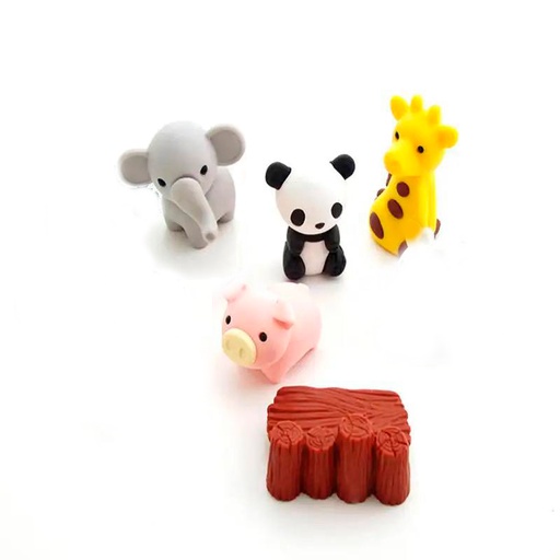 [EE23-586] Mini Goma Animales kawaii desarmables 5 Diseños