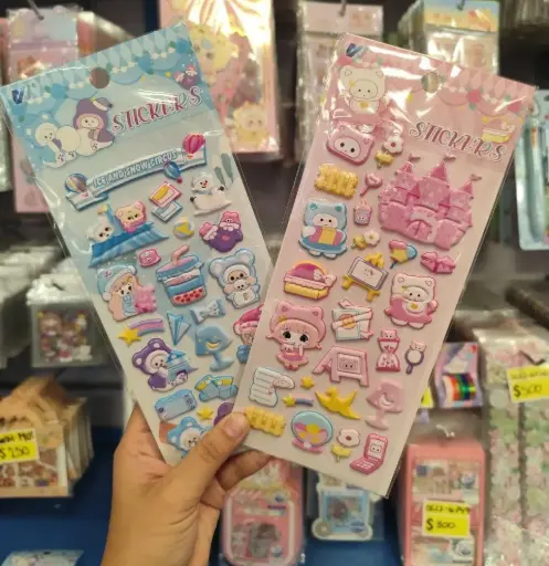 [EE24-1795] Stickers Rosados de Niña