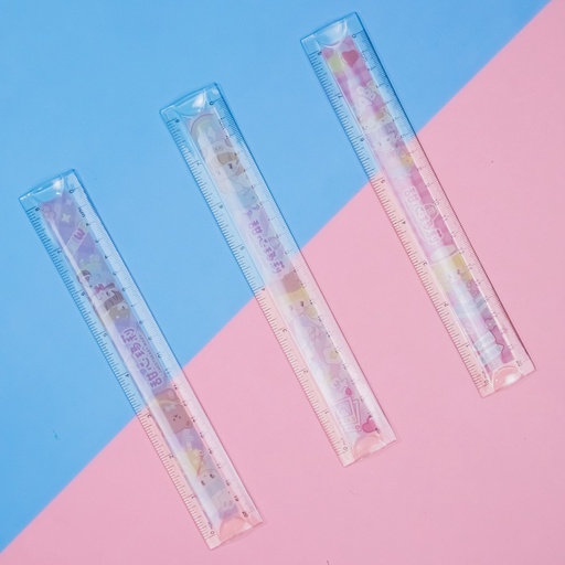 [EE24-758] Regla Flexible de niña 20 cm y pulgadas 3 Colores
