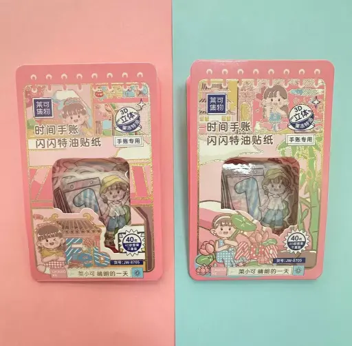 [EE23-6751] Set 40 Stickers Papel Diseño Único adorable