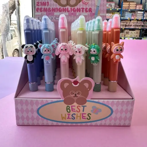 [EE25-583] Lápiz Tinta Gel + Marcador Baby Three 2 en 1