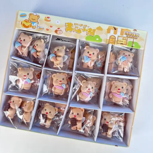 [EE25-577] Mini Goma de Borrar Ositos Pequeñas, tiernas y útiles