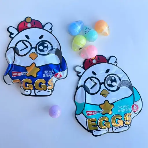 [EE25-565] Mini Destacadores Pollito  Set de 6 Colores Surtidos 