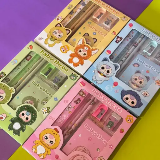 [EE25-654] Set de Papelería Baby Three 4 Diseños Surtidos