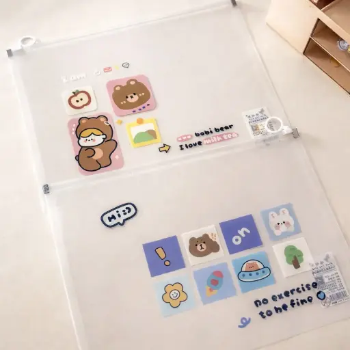 [EE24-1706] Bolsa con cremallera Conejo y Oso