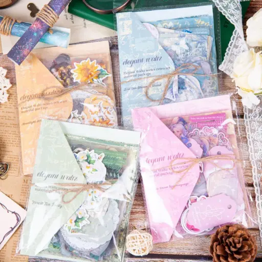 [EE25-1475] Set Journal Colorido Pegatinas Hojas 