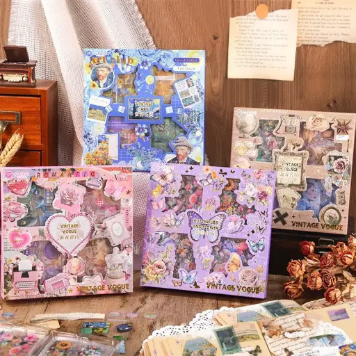 [EE25-1624] Caja de 100 Stickers Vintage 