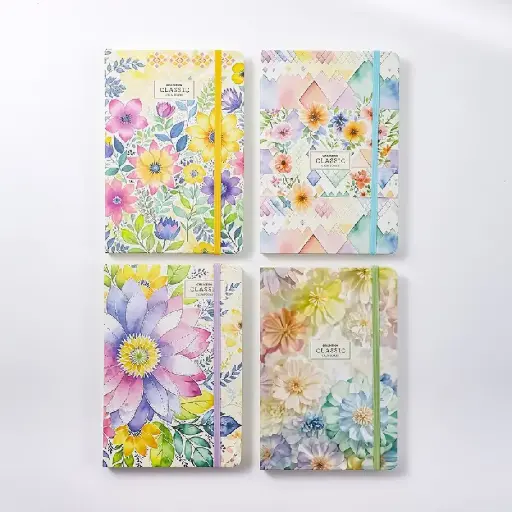 [EE25-1766] Libreta colores amarillos de Flores