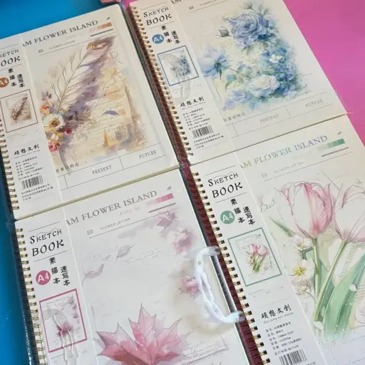 [EE25-1771] Libreta Blanca para Pintar de Flor 