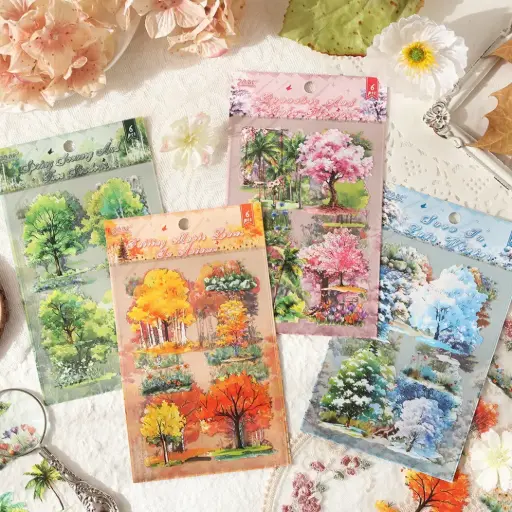 [EE25-1628] Stickers Árboles Vintage
