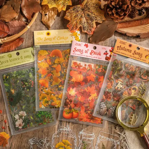 [EE25-1673] Stickers Flores Otoñales Vintage
