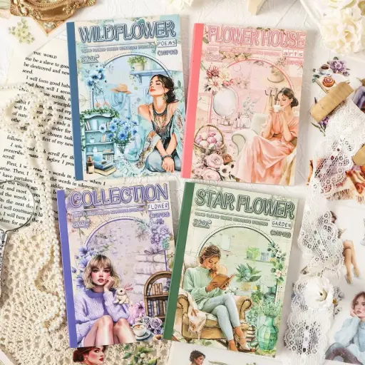 [EE25-1694] Libreta de Stickers Flowers Vintage