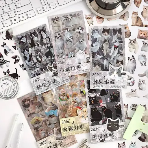[EE25-1742] Stickers gatos tiernos y divertidos