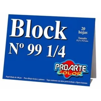 [13002-8] Block ProArte Medio Nº99 1/4 20H 140Gr 53,5x37,5