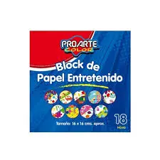 [14286-7] Block ProArte Papel Entretenido 16x16 24Hj 12col