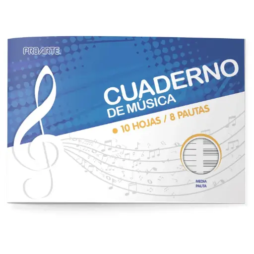 [13007-9] Cuaderno Musica ProArte 1/2 Pauta 10Hj 26x17,7
