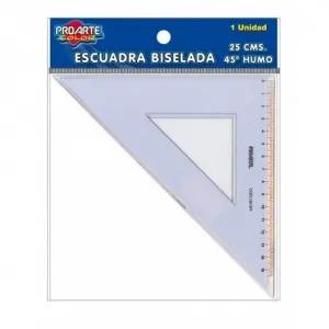 [13010-9] Escuadra Biselada ProArte 25cm 45º Humo