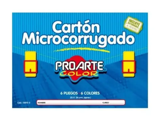 [13012-5] Carton Microcorrugado 6Hj 6col 25x34