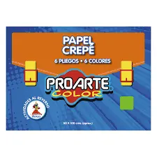 [18351-2] Est. Papel Crepe ProArte 6Hj 6col 50x100