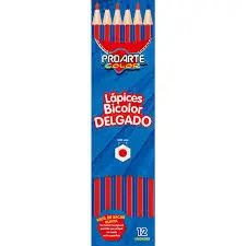 [14432-0] LAPICES BICOLOR PROARTE DELGADO CAJA 12 UNI