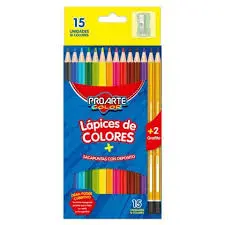[18893-K] Lapices de color ProArte 12 Largos+2Graf+Sacap