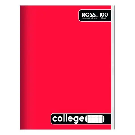 [34112-6] Cuaderno Ross College Liso 100Hj 7mm